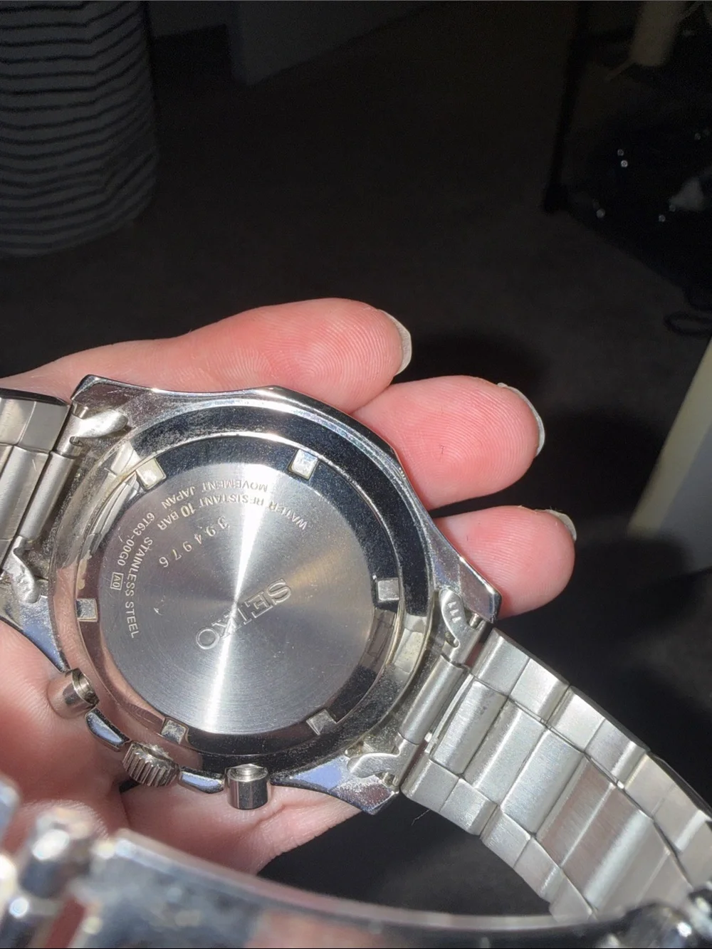 Seiko Chronograph 100M Men's Watch Black Dial SSB111